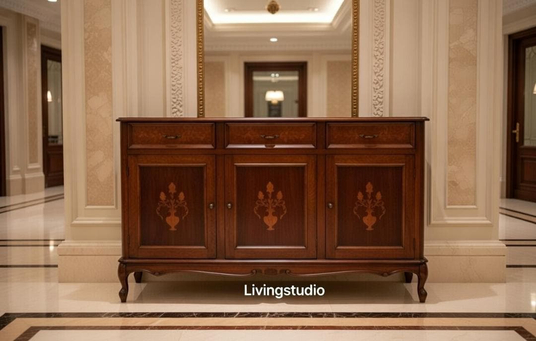 イタリア サイドボード クラシック家具 象嵌 アンティーク S3DI 送料無料