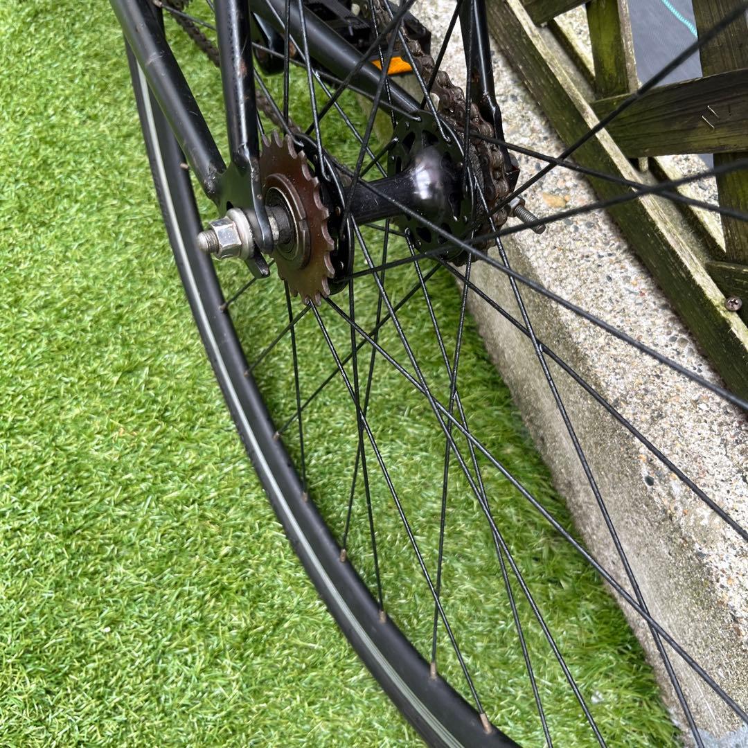 [引取限定] ピストバイク アルミフレーム黒艶消し シングルギア:7000X