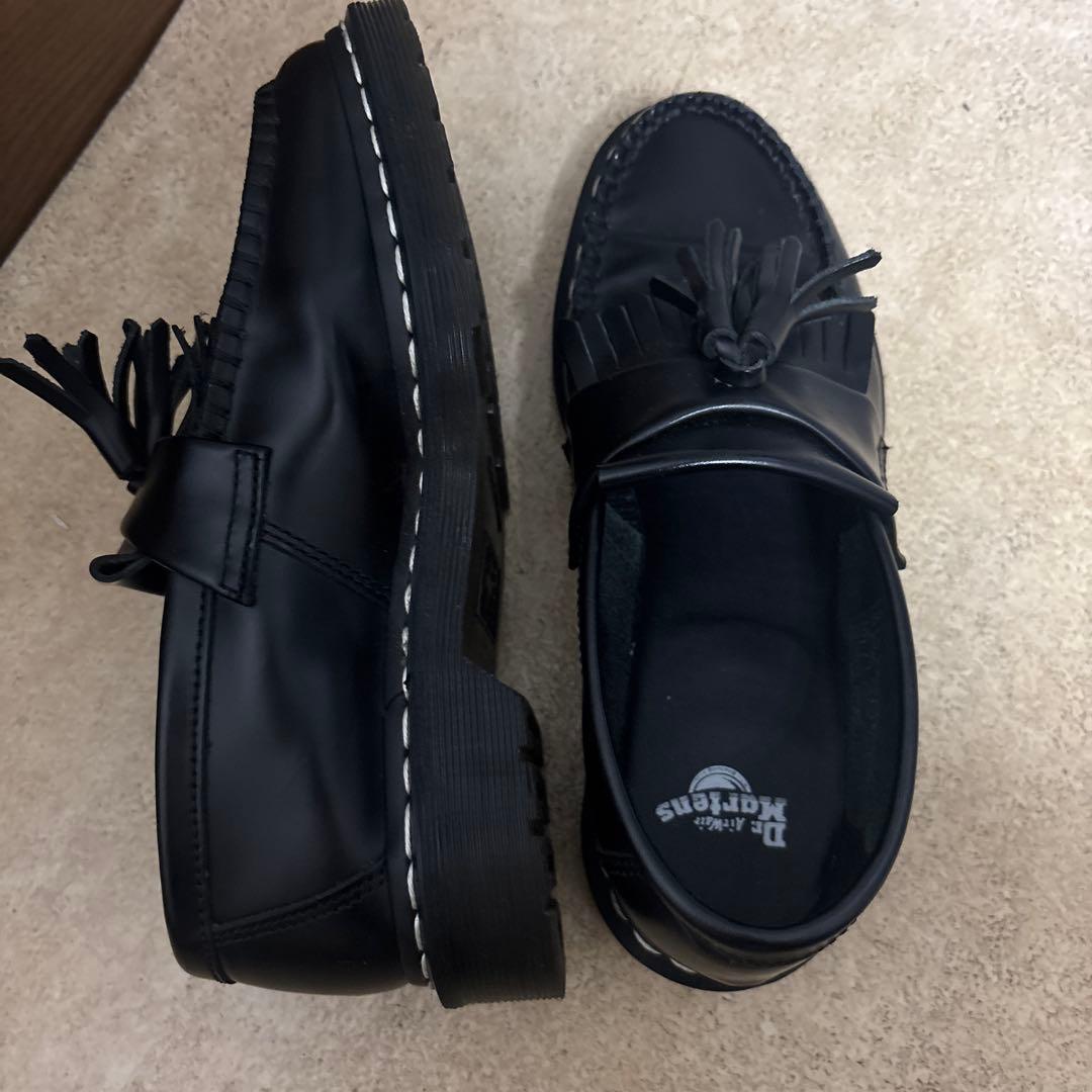 Dr. Martens ブラックフリンジローファーUK5