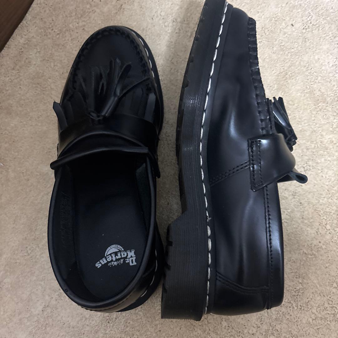 Dr. Martens ブラックフリンジローファーUK5
