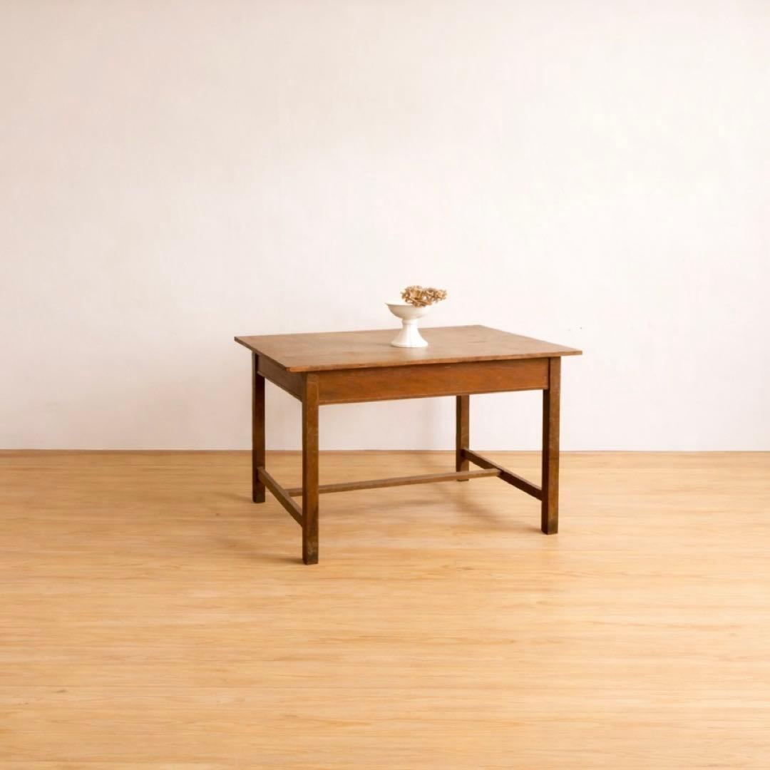 木製　作業台　横幅 約106㎝　ワークテーブル　古道具　古家具　ビンテージ