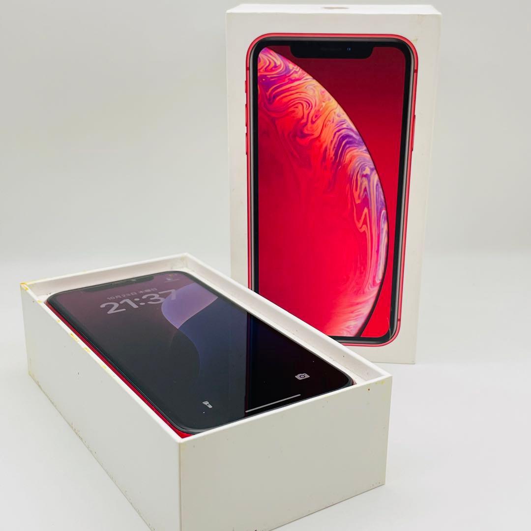 iPhone XR 64GB レッド SIMフリー バッテリー新品交換済み