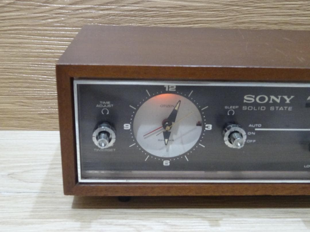 昭和レトロ SONY クロックラジオ 8RC-49 西日本仕様 時計 クラシック