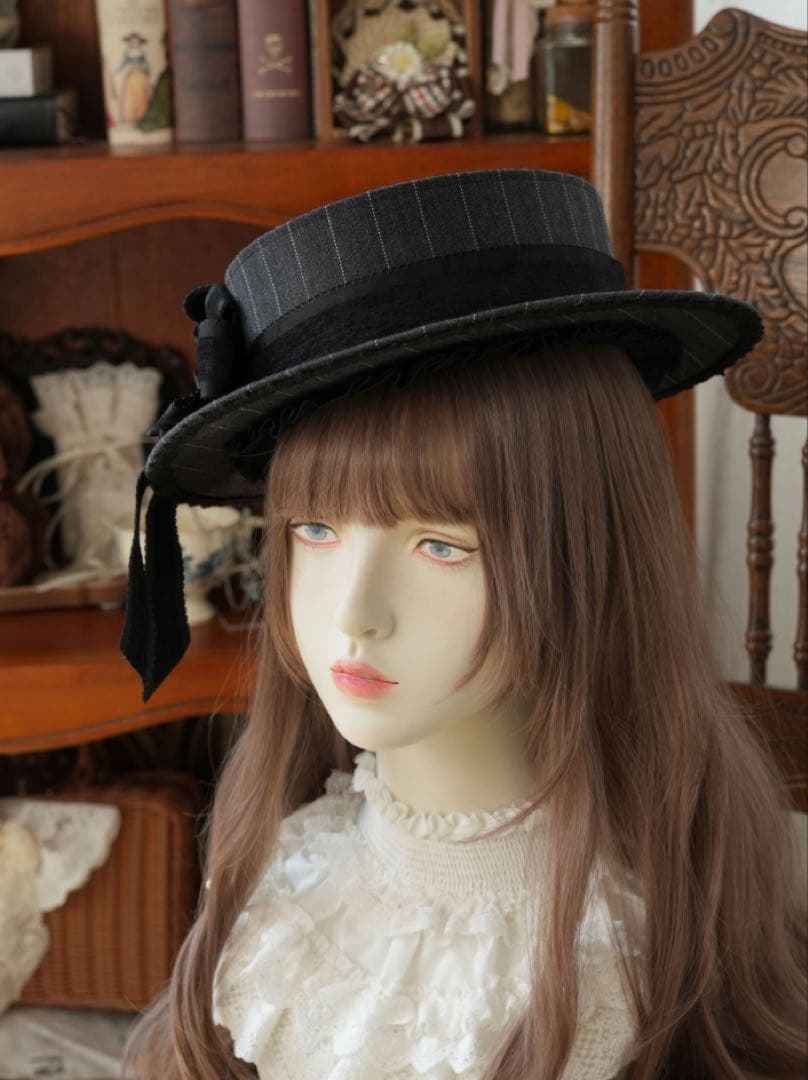 星箱works シュヴァルドール　レースリボンストライプキャノチェ　ブラックM