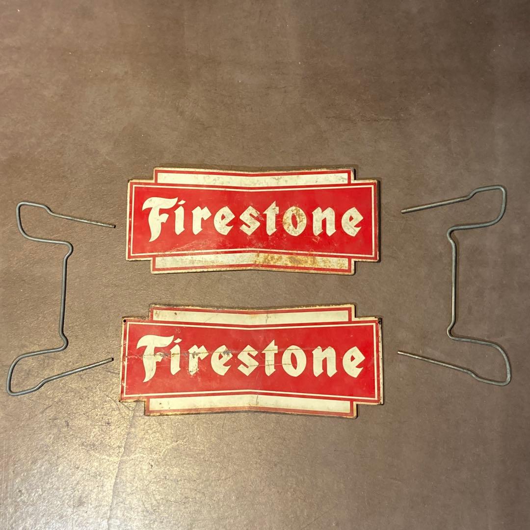 アンティーク雑貨 Vintage 1950s Firestone Tire Sign Stand
