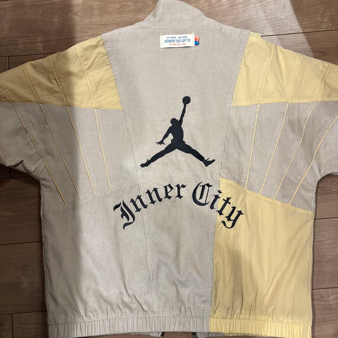 Jordan ナイロンジャケット XXL イエロー/グレー