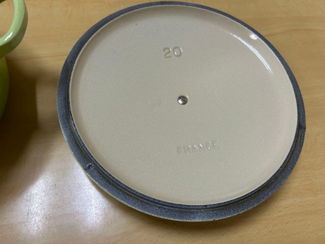 【美品】ルクルーゼ ココット・ロンド　20センチ　両手鍋　グリーン