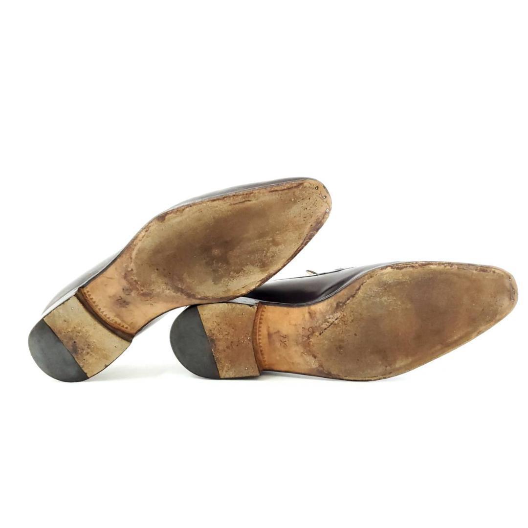 良品グッチ　ホースビット　ローファー　ブラック　7 1/2　レザー　シルバー金具