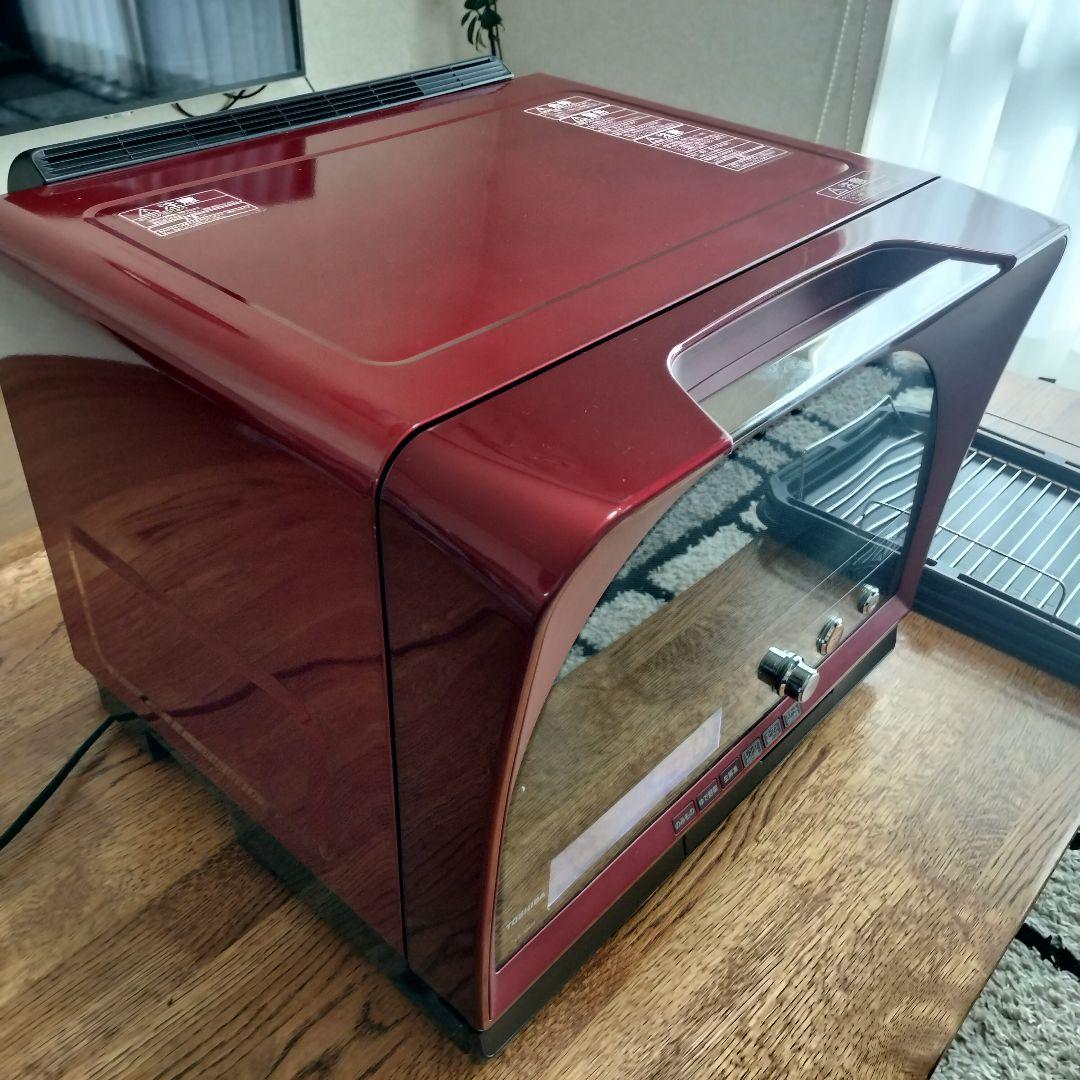 【使用僅か】 東芝 石窯ドーム ER-JD510 赤 スチーム オーブンレンジ