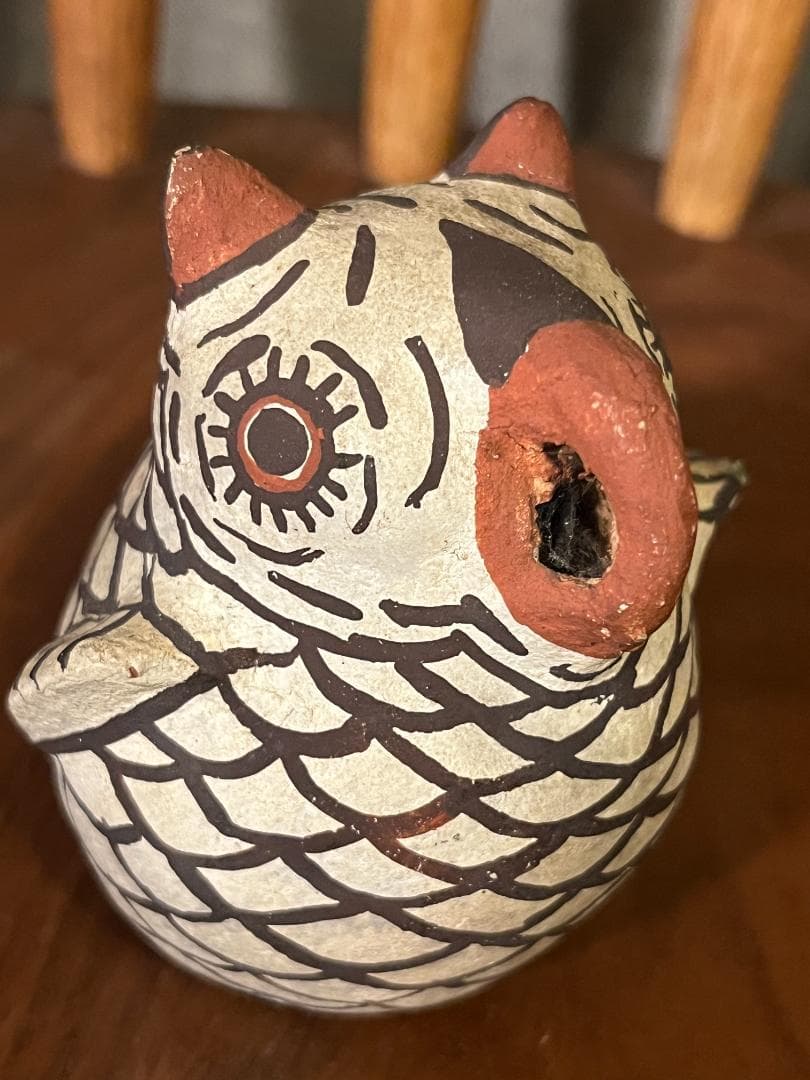 ズニ族 陶器 人形 フクロウ ビンテージ 1940年代 プエブロ USA