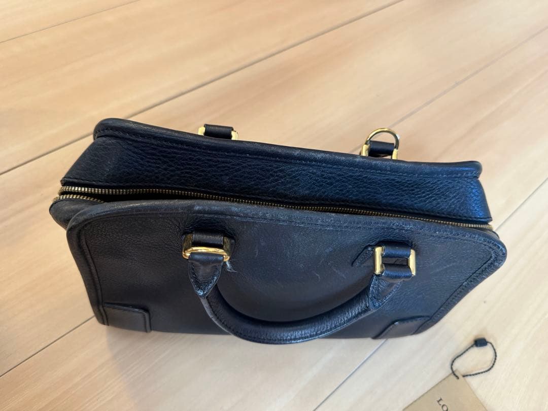 ロエベ アマソナ23 レザー ハンドバッグ ブラック