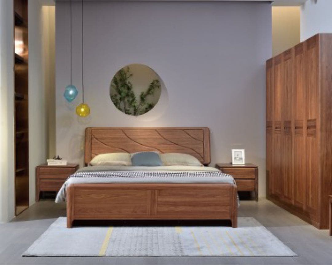 ウッドプラットフォームベッド（ラグジュアリーモデル）　クイーンサイズ