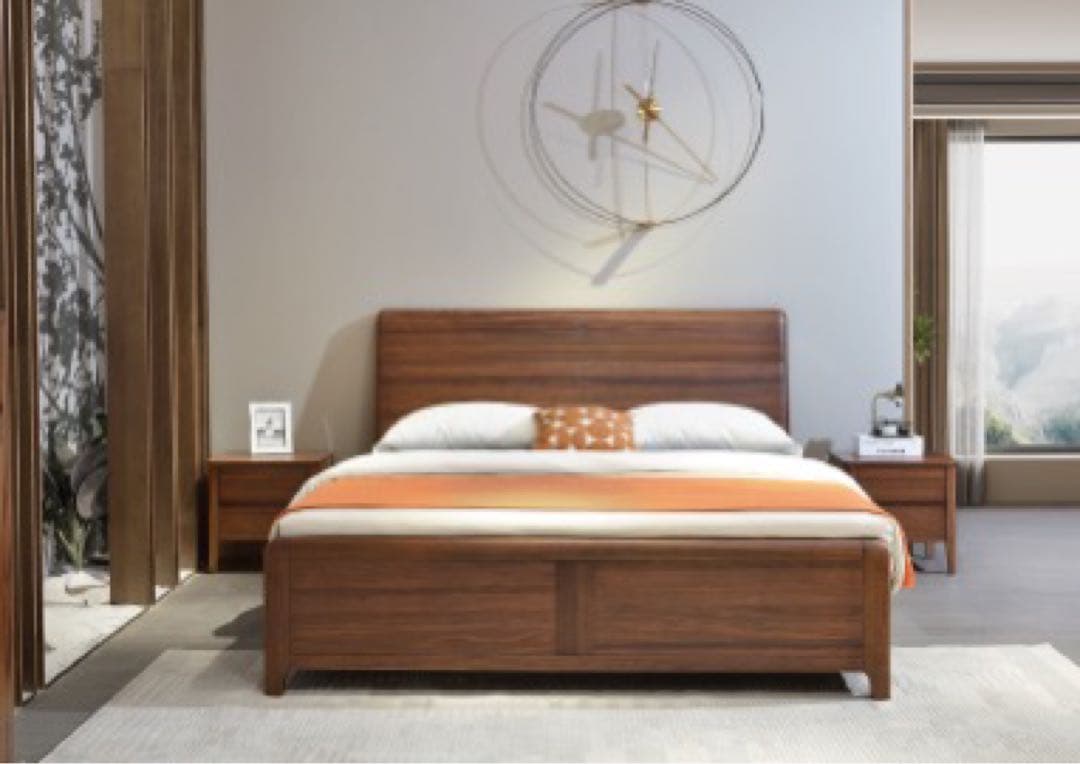 ウッドプラットフォームベッド（ラグジュアリーモデル）　クイーンサイズ