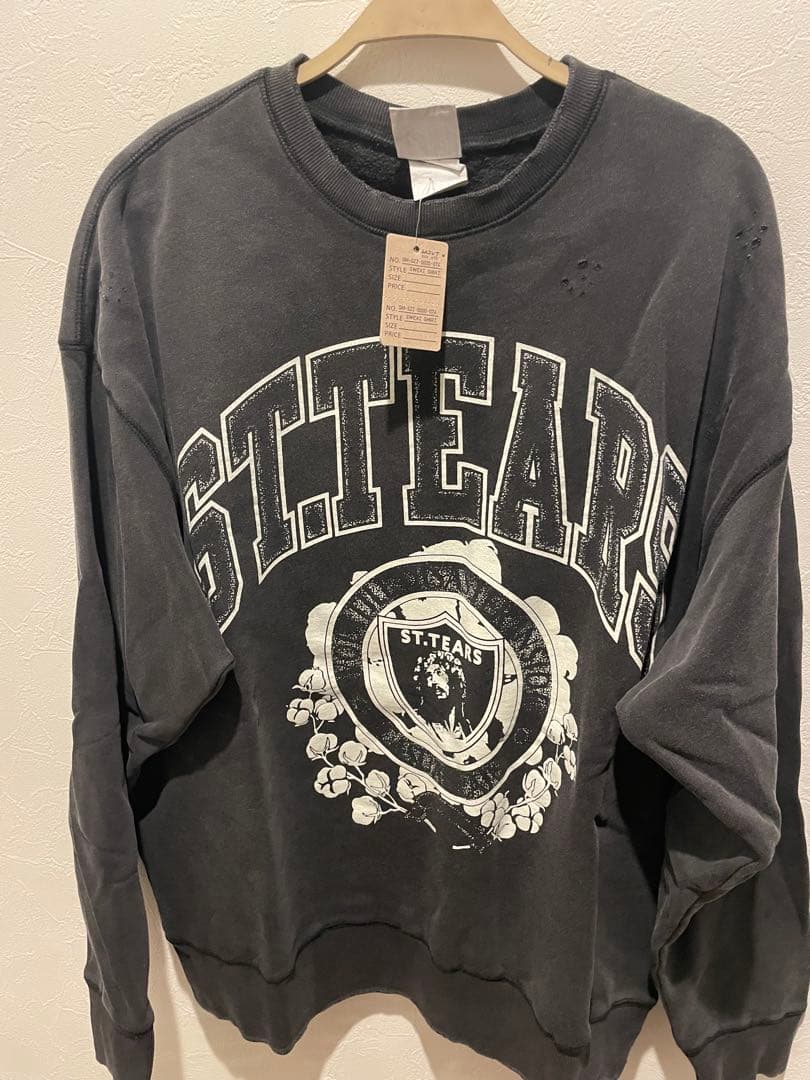 【永瀬廉さん着用】SAINT M×××××ブラック スウェット トレーナー　XL