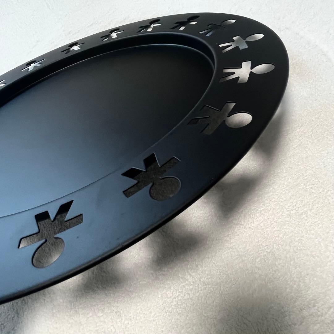 ❤️アレッシー♡ラウンドトレイ金属製黒色.径40♡未使用品