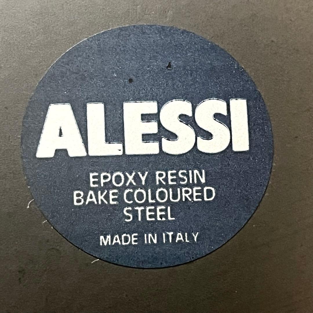 ❤️アレッシー♡ラウンドトレイ金属製黒色.径40♡未使用品