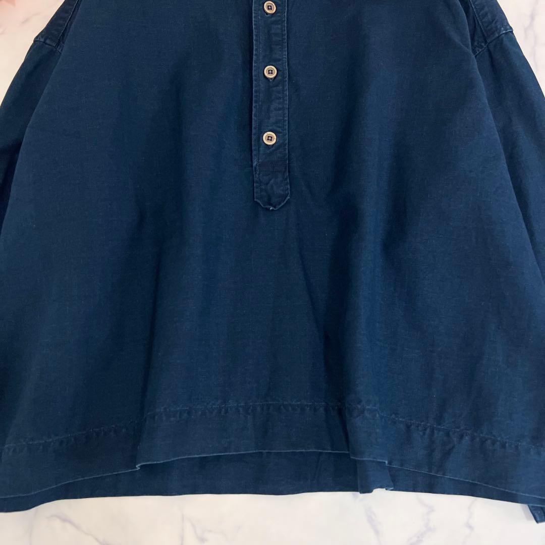 45R スーピマ オックス の Mシャツ インディゴ 焦