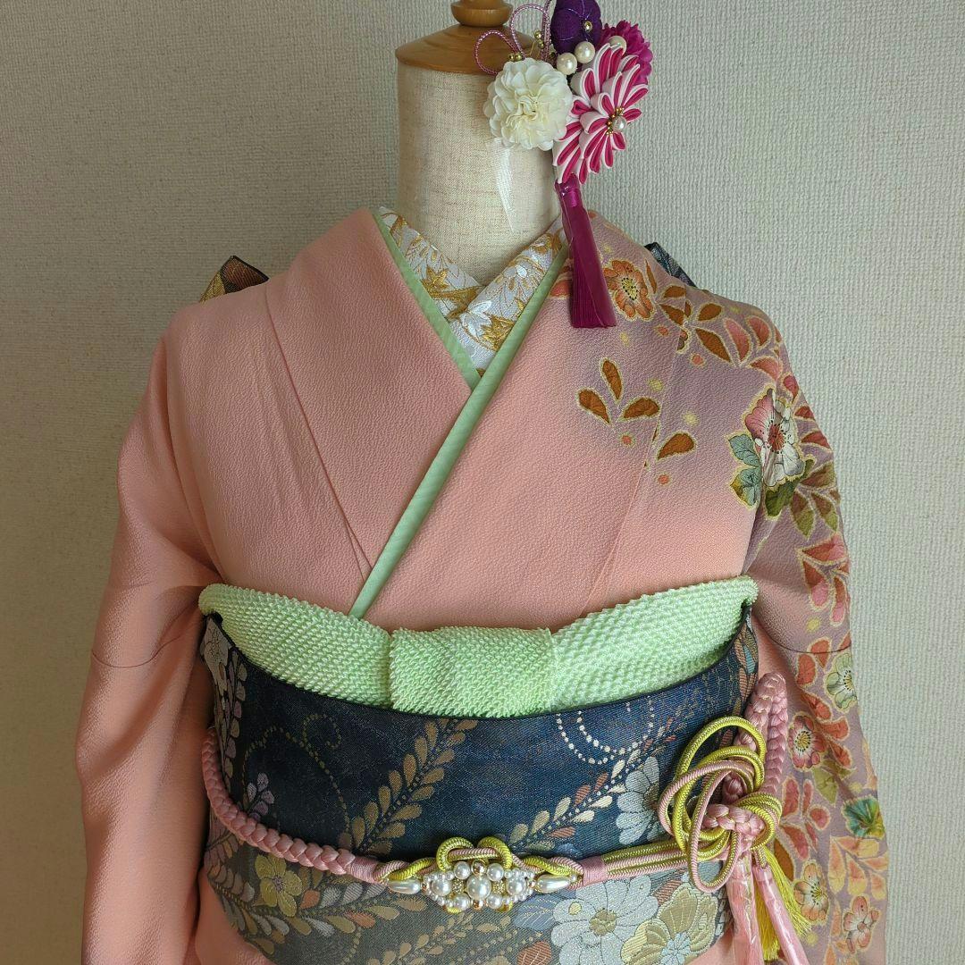 翠山工房 落款 振袖フルセット ９種セット正絹 辻が花 成人式 花絞り 裄丈69