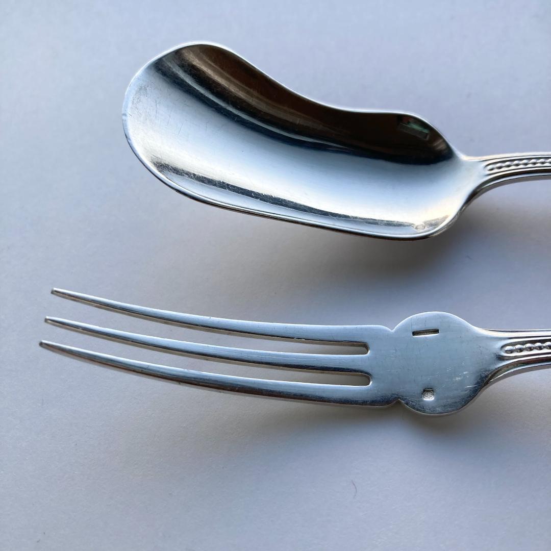 【ゆきだるま】Christofle⭐️スプーン　フォーク　２セット