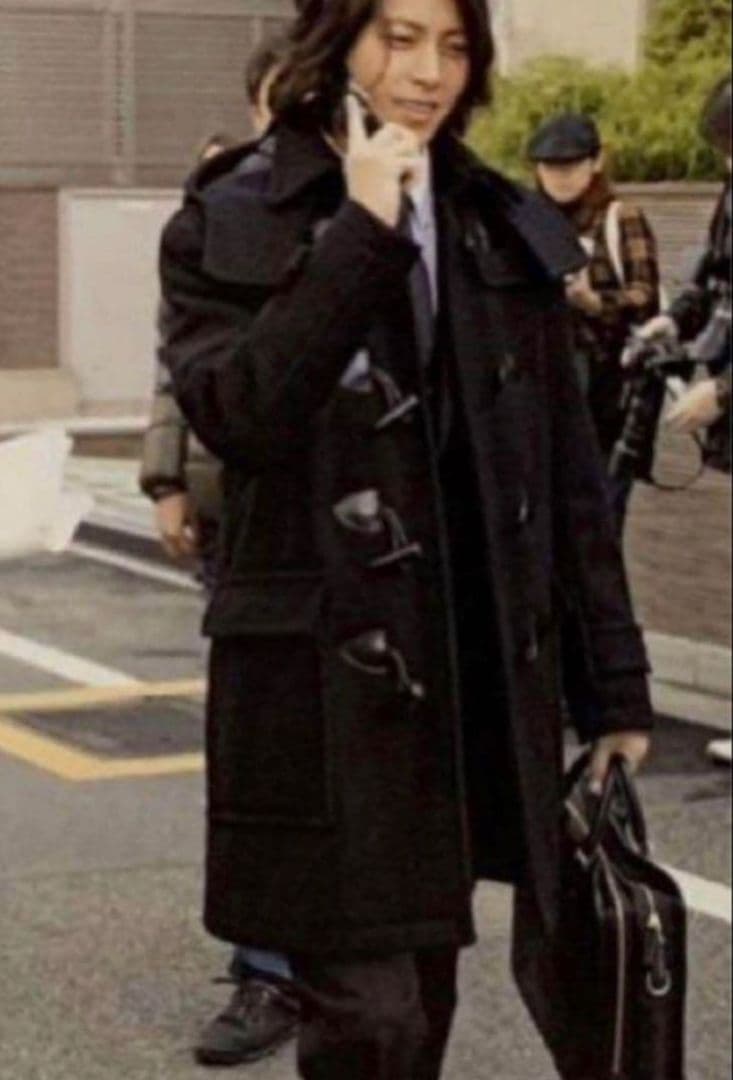 極美品　バーバリー ブラックレーベル ダッフルコート　山下智久　キルティング　黒