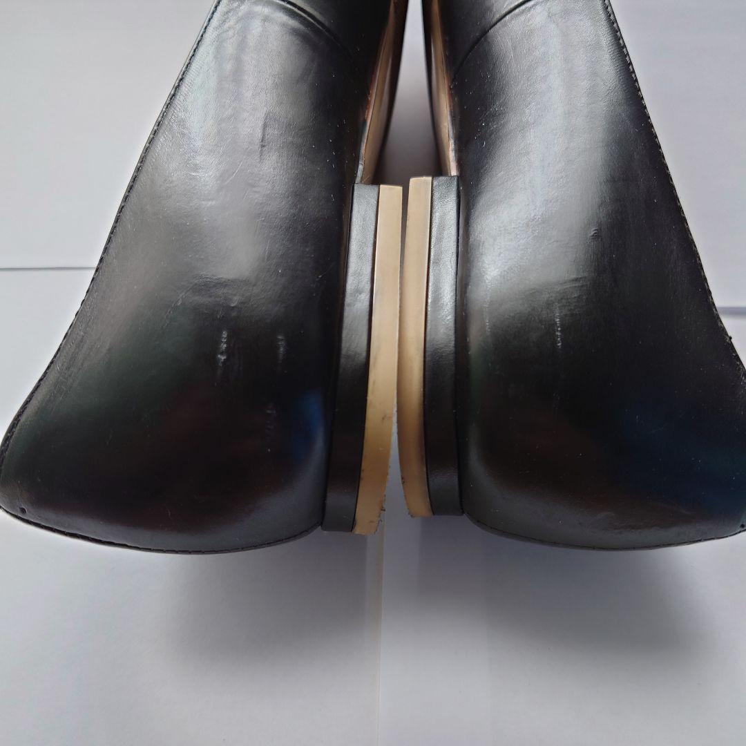 PIPPICHIC ピッピシック 24.5 ブラック フラットシューズ ビジュー