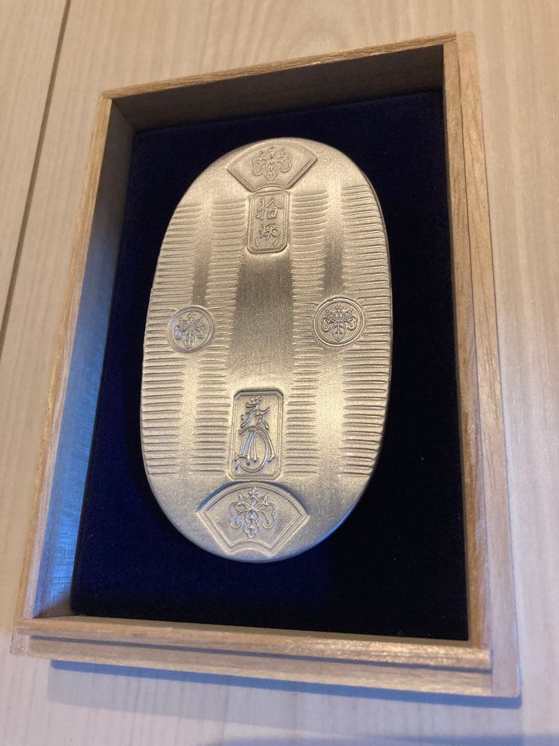純銀 造幣局検定刻印入り小判 天保五両判 100g