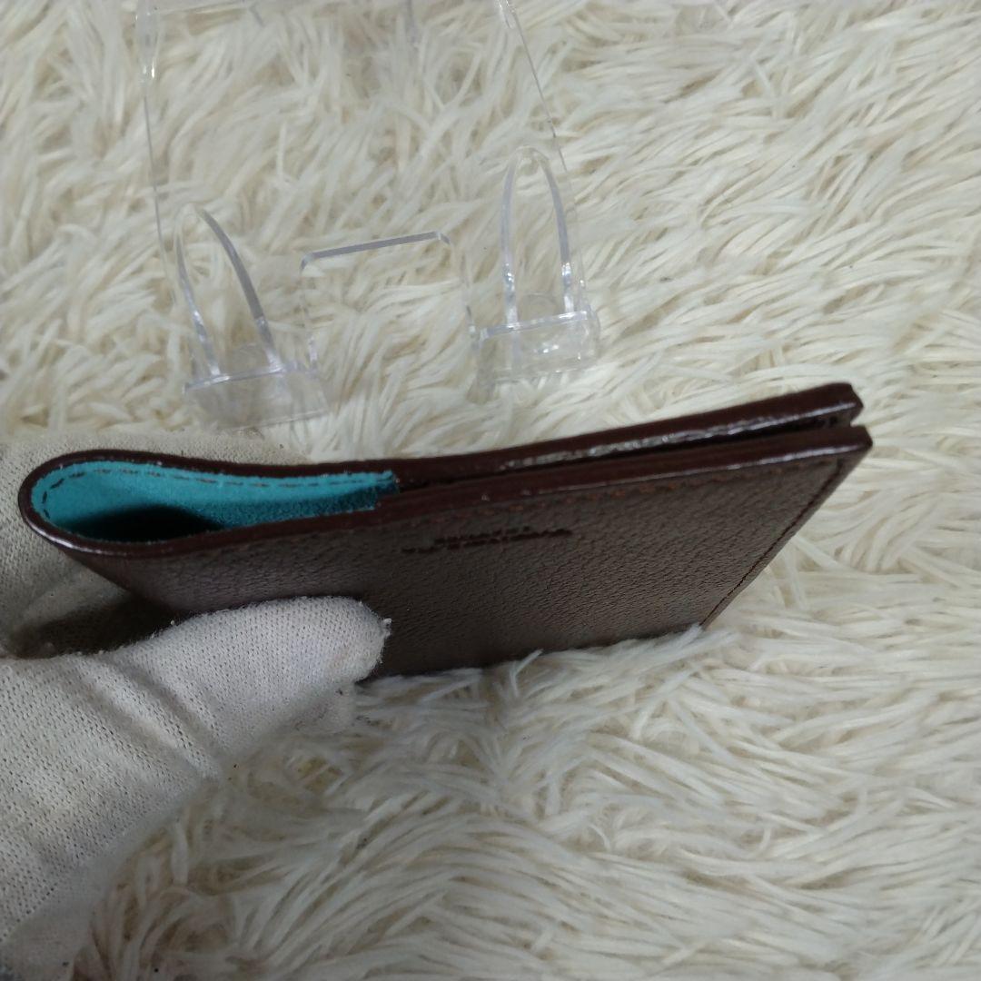 Tiffany & Co. レザー パスポートケース ティファニーブルー 茶