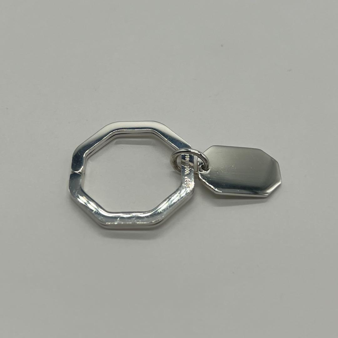 ティファニー TIFFANY オクタゴン チャーム キーリング SV925