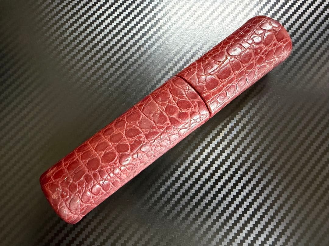 美品 モンブラン ペンケース 1-2本差し ボルドー 筒状