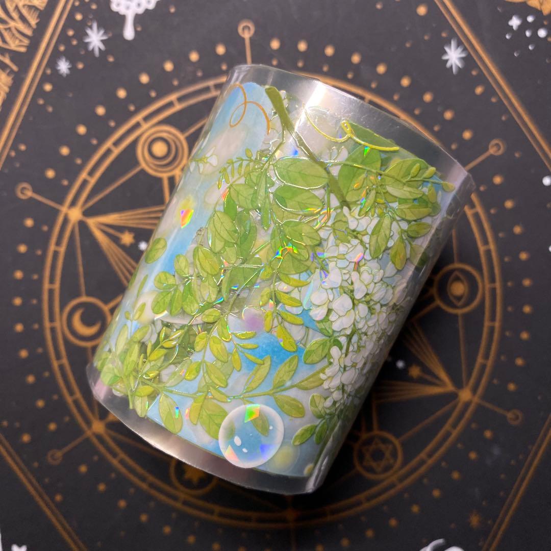 【I1】海外　10m巻　貝殻光マスキングテープ　人物系/お花系/装飾背景系