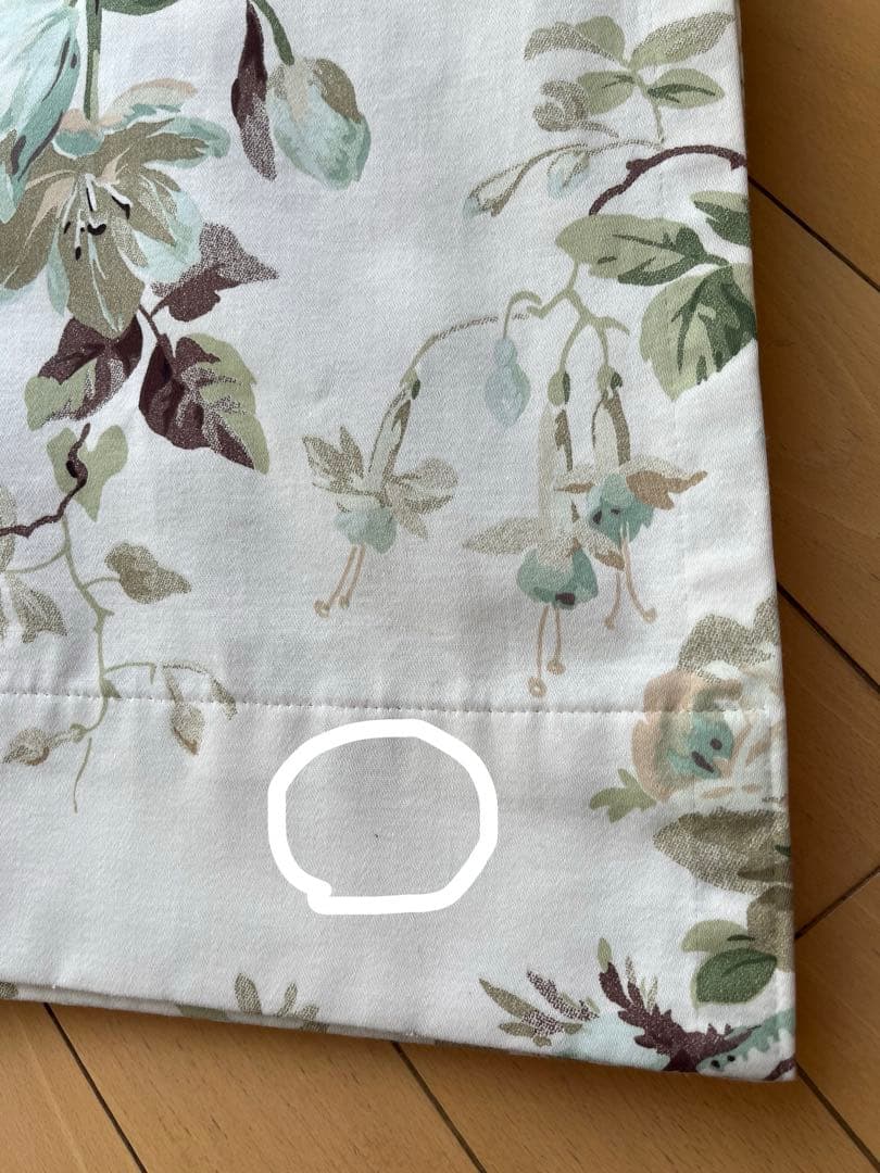 ローラアシュレイ　オーダーカーテン 2枚組　丈約209cm×幅約83cm