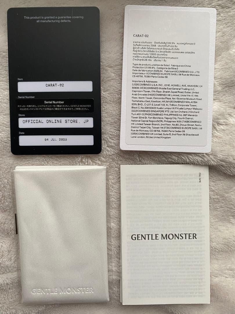 美品　GENTLE MONSTER Carat 02 ジュエリーコレクション