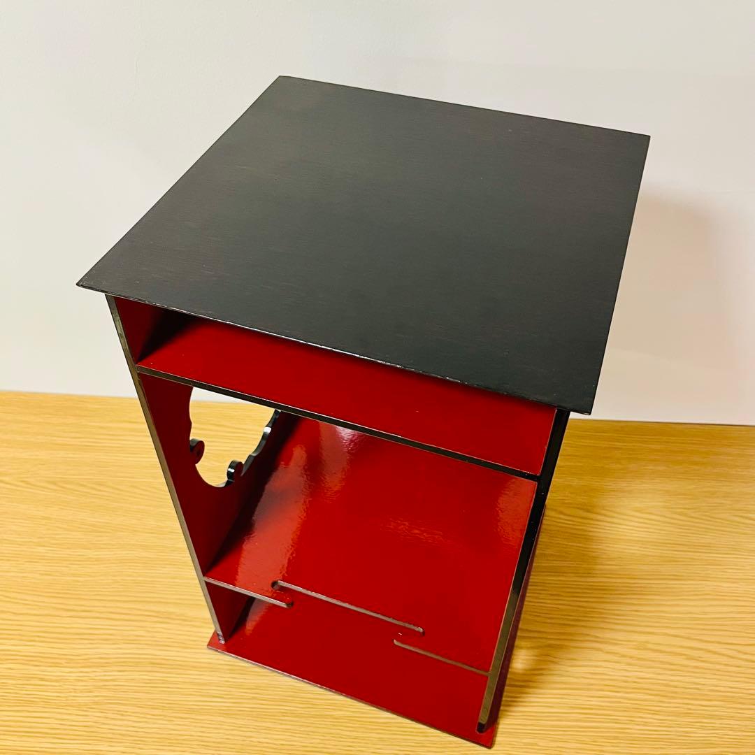 美品　 茶道具 一元斎好写 雪輪棚 赤塗 元箱　送料込み