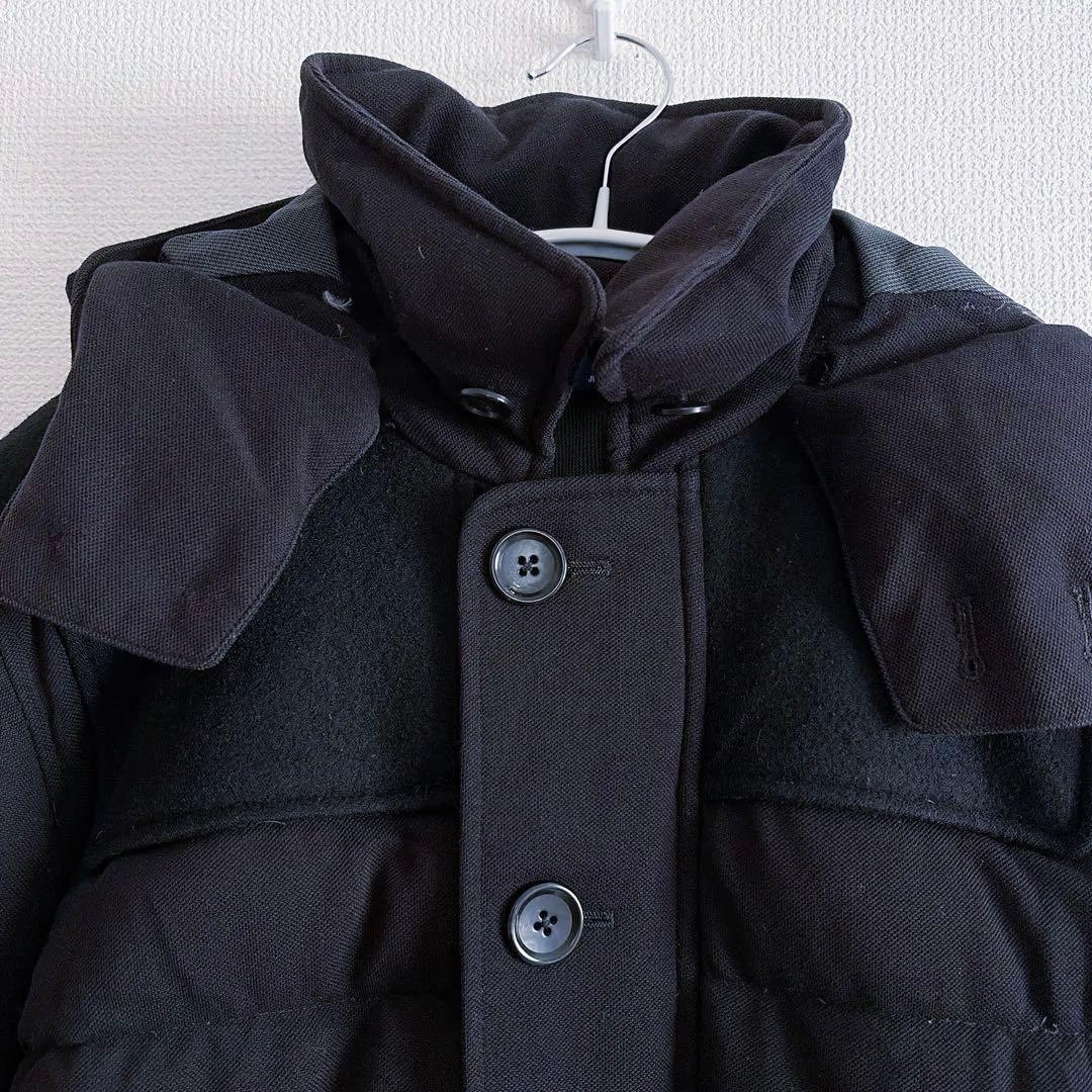 フレッドペリー　ダウンジャケット　ブルゾン　アウター　上着　フード付き　黒　S