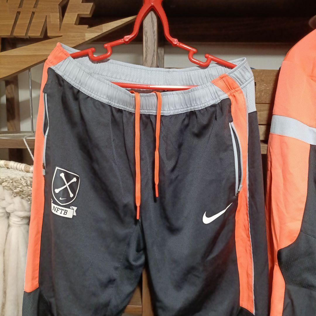 NIKE ナイキ nftb 薄手ジャージ 上下 セットアップ L 蛍光オレンジ色