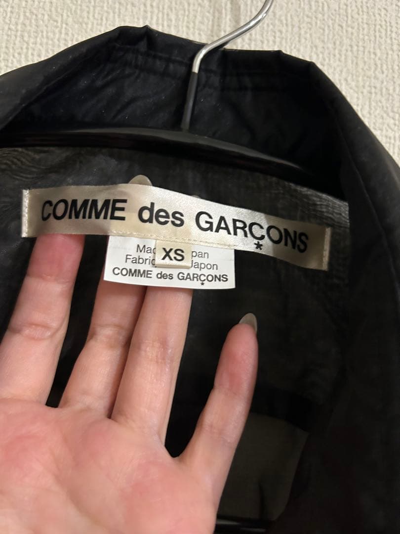 25ss 今季　コムデギャルソン　チュールブラウス　シアー　黒