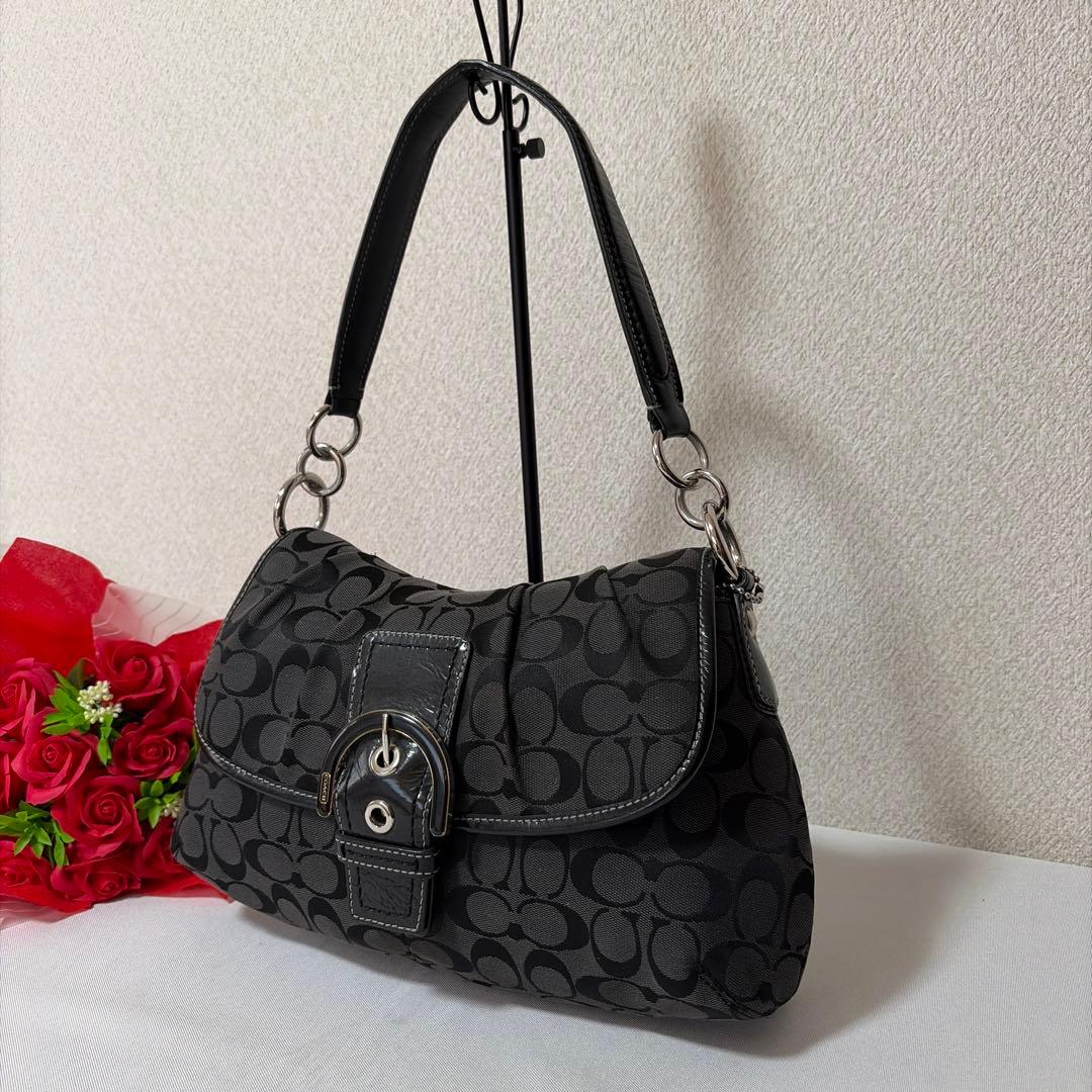 バッグ RARE COACH SOHO signature 17093 hand bag