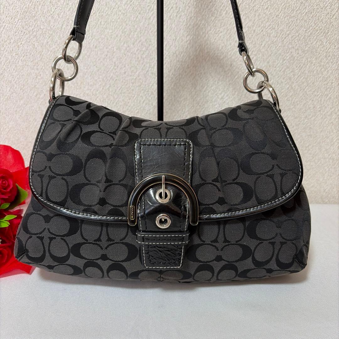 バッグ RARE COACH SOHO signature 17093 hand bag