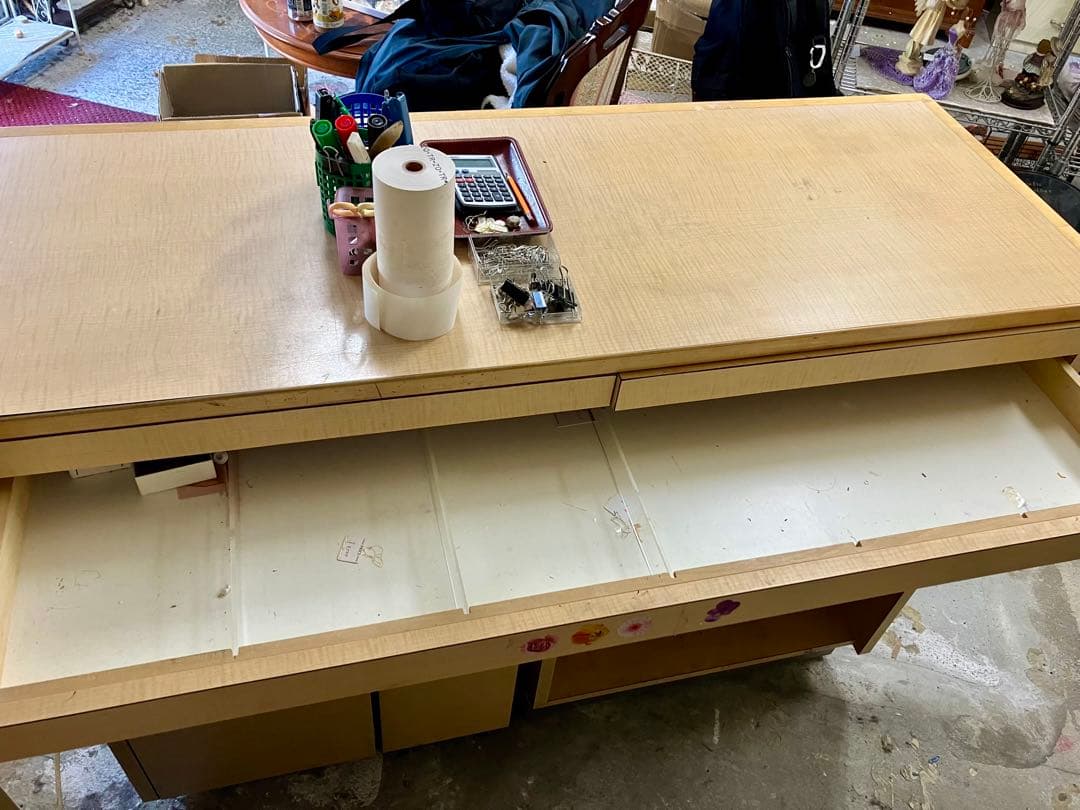 【引き取り希望】ショップ レジカウンター 木製 重厚 W140cm