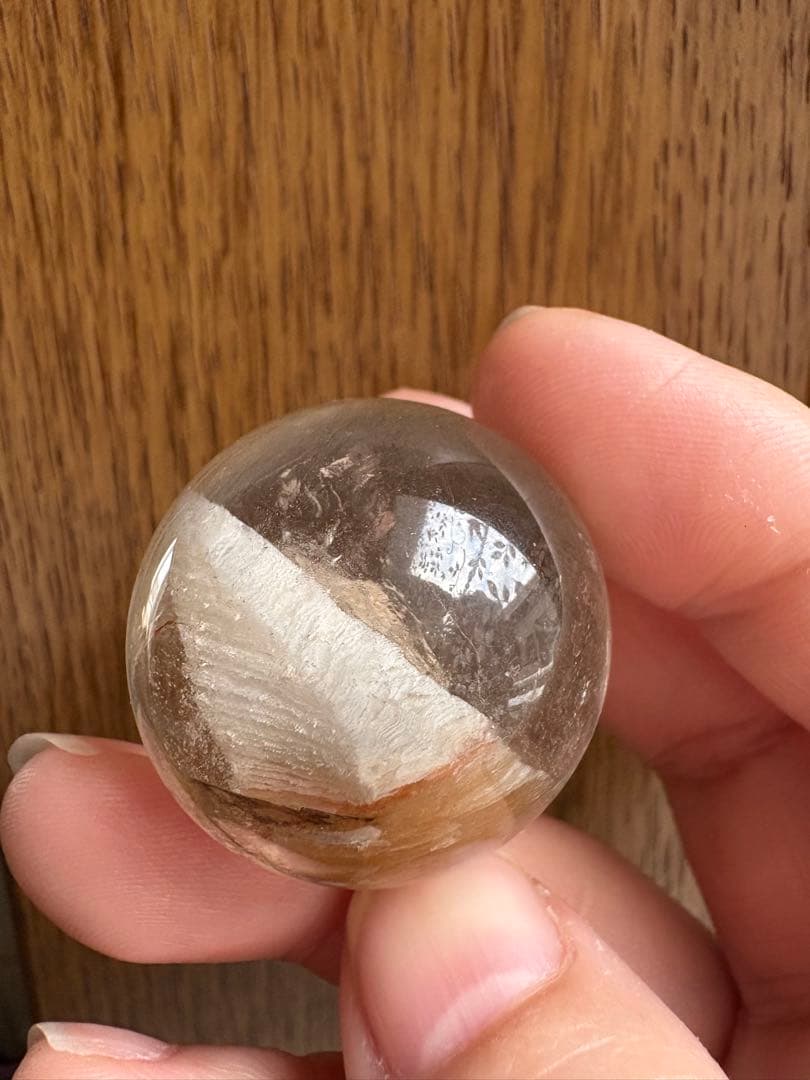 ホワイト千層ガーデン　ガーデンクォーツ　32ミリ