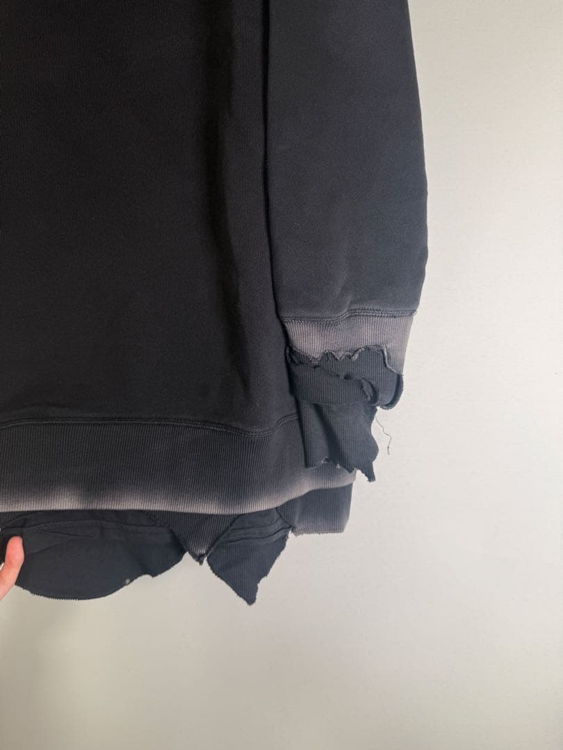 DIESEL ブラック レイヤード スウェット