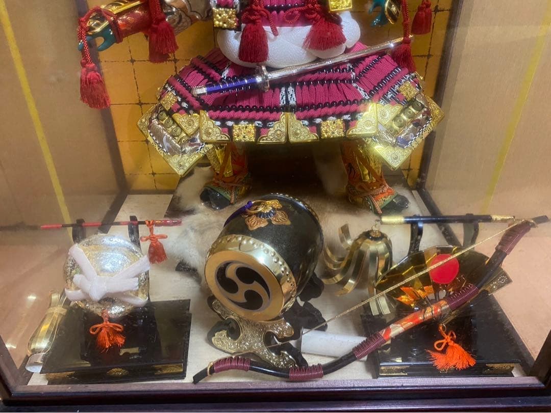 五月人形　オルゴールつき　鎧　兜　こどもの日　お祝い