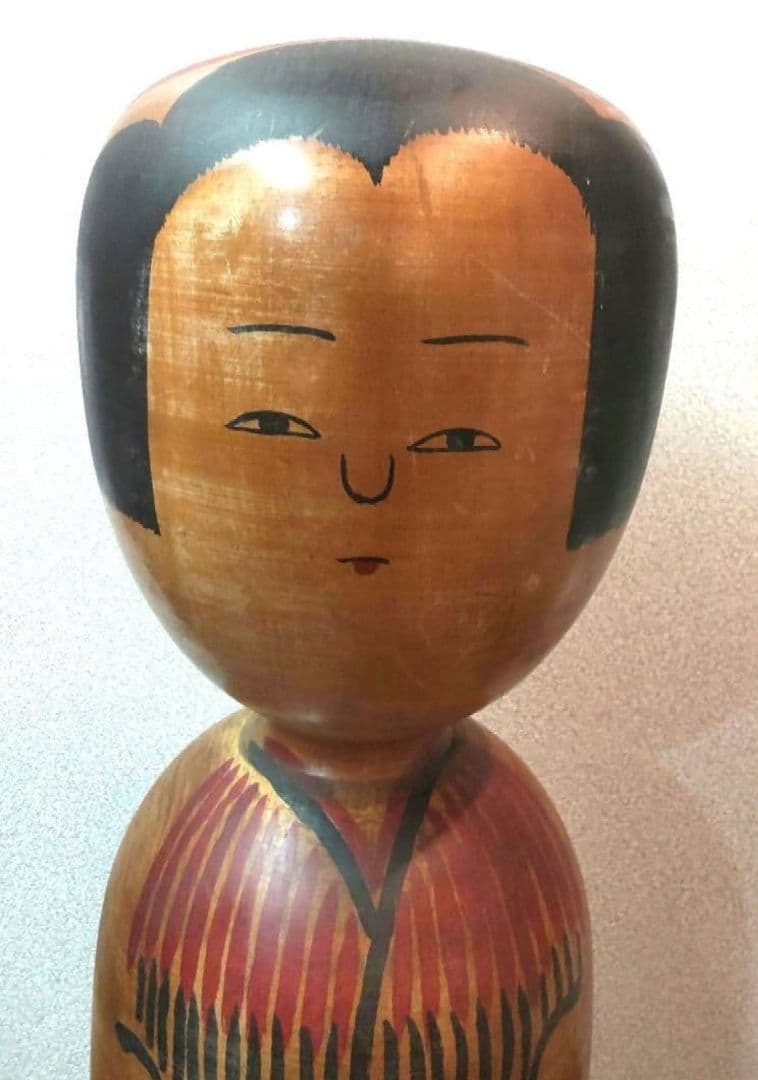 711Z196骨董品 伝統こけし 秋田木地山 置物 彫刻