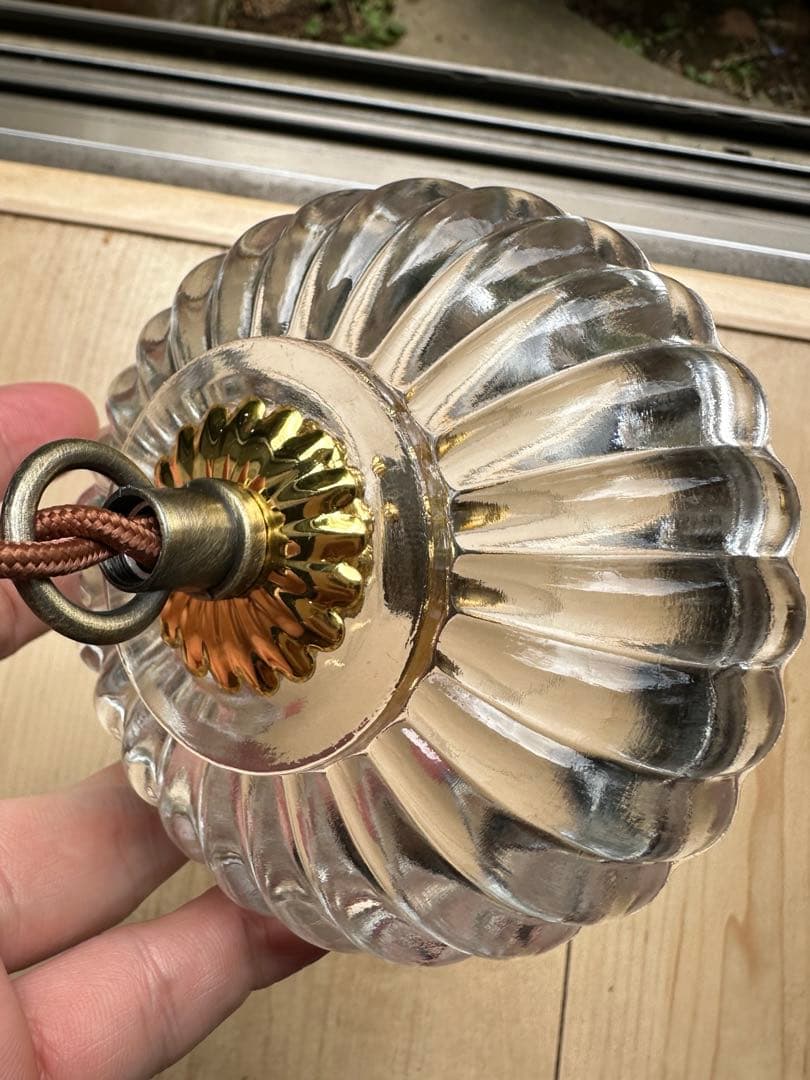 1920年代 フランス アンティーク とても大きな可愛いお花のアトリエランプ＊