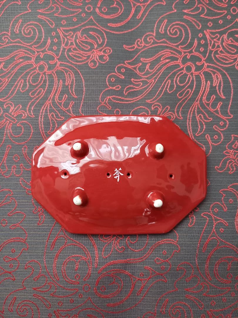 陶あん　京焼　清水焼　ソープディッシュ　石鹸受皿　桜柄