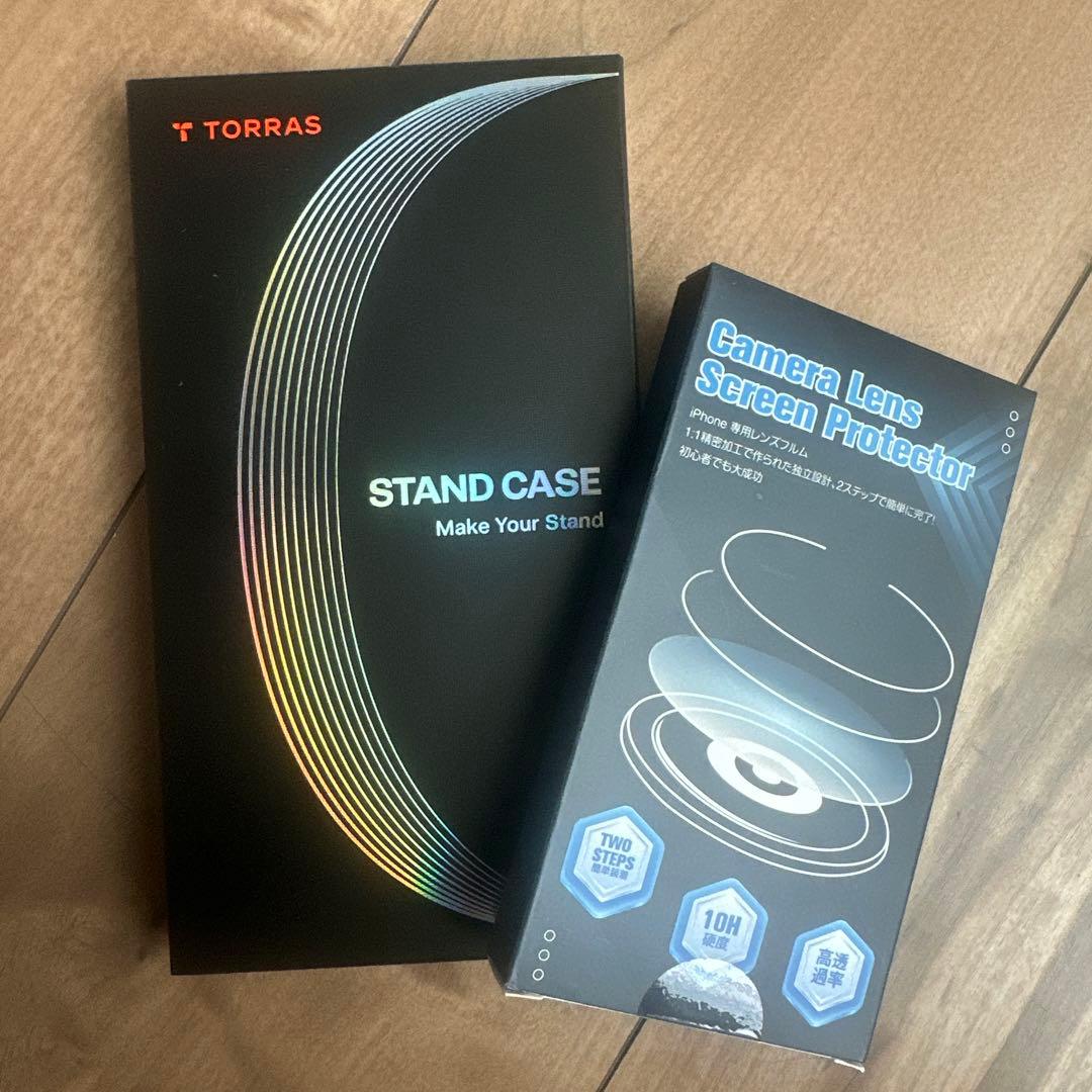 iPhone 17 Pro用アンバー・ブラウンケースとカメラ保護用フィルム