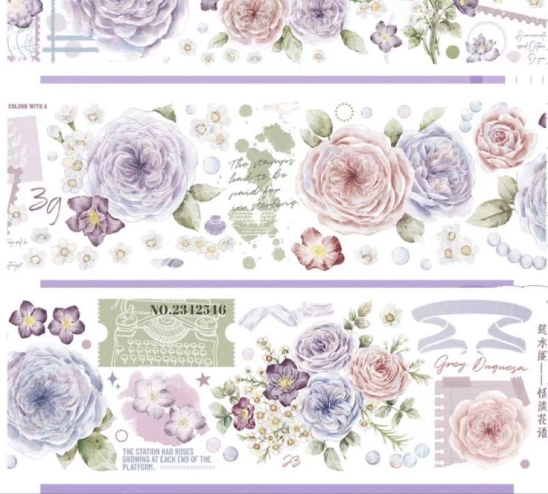 筠水阁文创《恬淡花语》海外マスキングテープ　マステ 【2184】