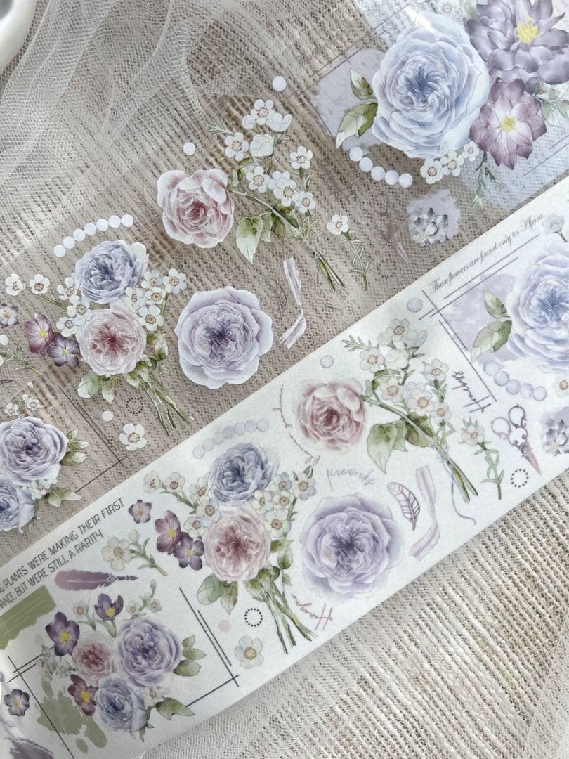 筠水阁文创《恬淡花语》海外マスキングテープ　マステ 【2184】