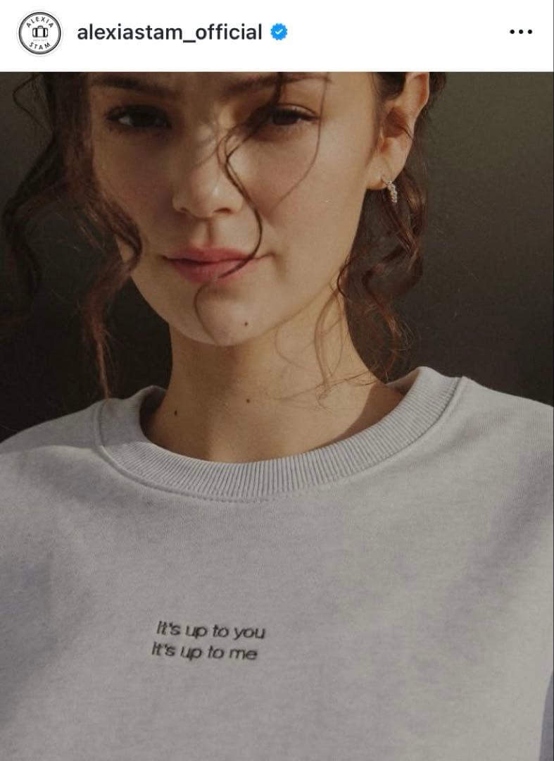 ALEXIA STAMグレー スウェット トレーナー