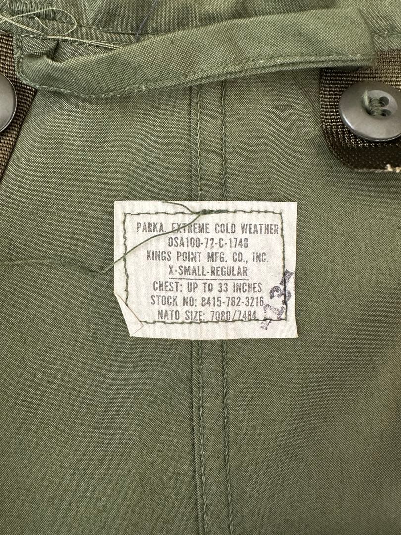 w*4様 XS-R M-65 PARKA 72年　KINGS POINT